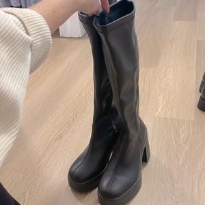 AQUA- Bloomingdales Women's Billy Square Toe High Heel Platform Boots